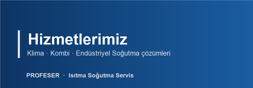 Profeser Hizmetlerimiz - Klima, Kombi ve Endüstriyel Soğutma Servisi